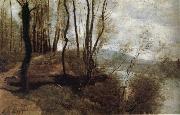 Corot Camille Path on the Rlo France oil painting artist